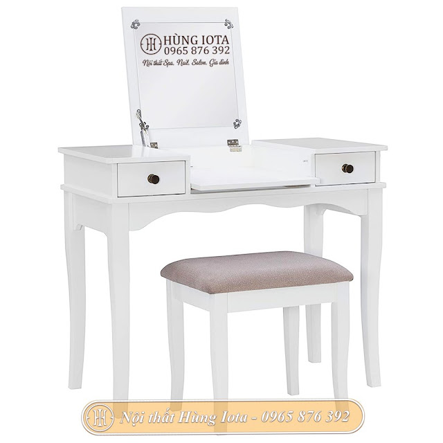 Bàn trang điểm tân cổ điển gương gập