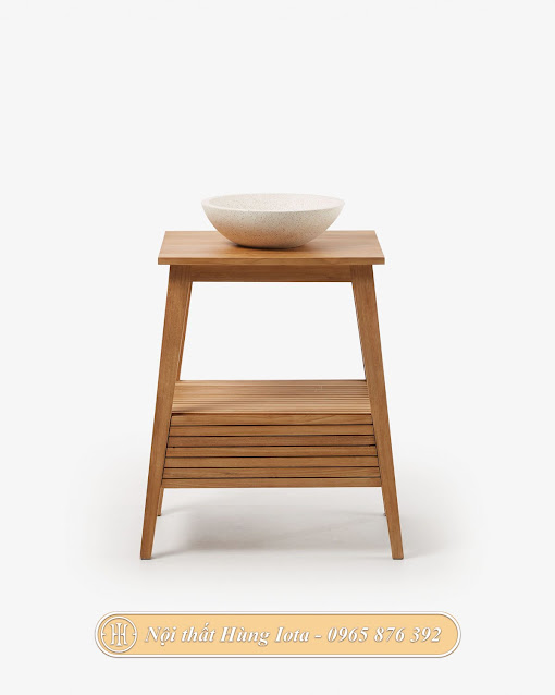 Kệ gỗ đựng đồ nhà tắm giá rẻ hình thang