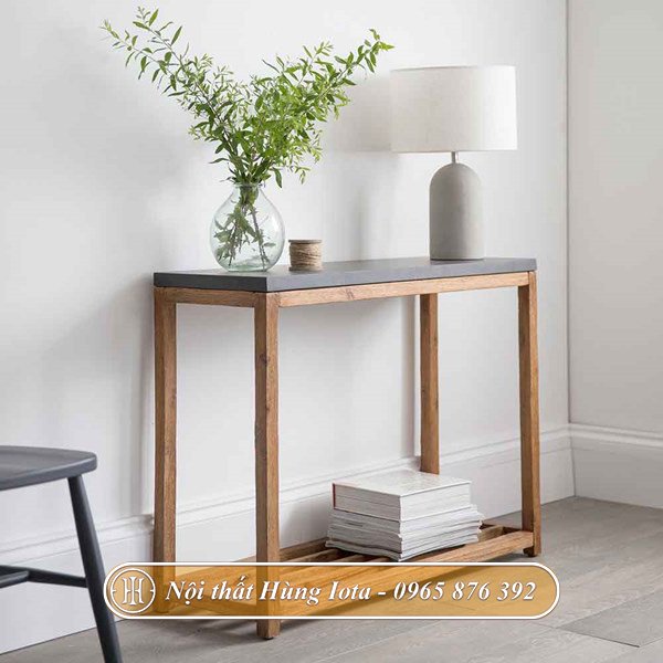 Kệ decor phòng ngủ mặt đá đẹp hiện đại