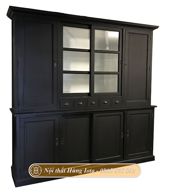 Tủ trưng bày sản phẩm màu đen giá rẻ