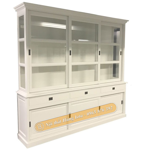 Tủ đựng đồ gia đình 3 tầng màu trắng tinh tế.