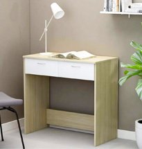 Bàn học nhỏ màu trắng gỗ có ngăn kéo đựng đồ đẹp đơn giản BGD51