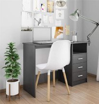 Bàn làm việc có ngăn kéo đựng đồ màu đen đẹp tiện dụng BGD38