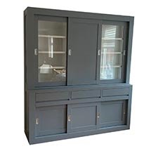 Tủ quần áo cửa trượt 4 tầng màu xám giá rẻ kiểu dáng hiện đại TSP81