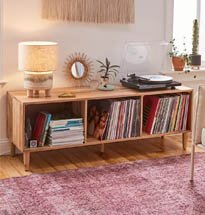 Tủ sách 3 ngăn decor màu gỗ đẹp thanh lịch TDD85