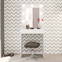 Bàn gương trang điểm có đèn decor mẫu mã đẹp BTD12