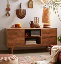 Tủ gỗ 6 ngăn decor phòng khách, phòng ngủ TDD84