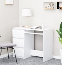 Bàn học màu trắng có tủ 3 ngăn kéo nhỏ gọn, tiện dụng BGD69