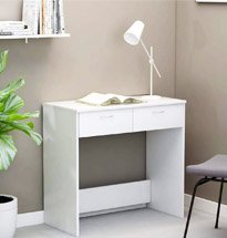 Bàn học nhỏ màu trắng có ngăn kéo chất liệu gỗ công nghiệp BGD68
