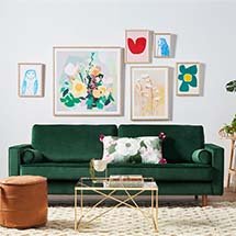 Sofa nhung Iota cho spa, gia đình, salon sang trọng đẳng cấp