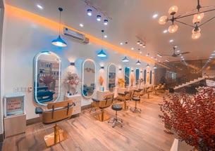 Gương cắt tóc vòm 2 đầu có đèn led GCT53