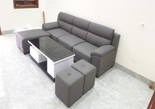 Sofa chung cư màu xám nhã nhặn, đẹp hiện đại, giá tốt SFGD38