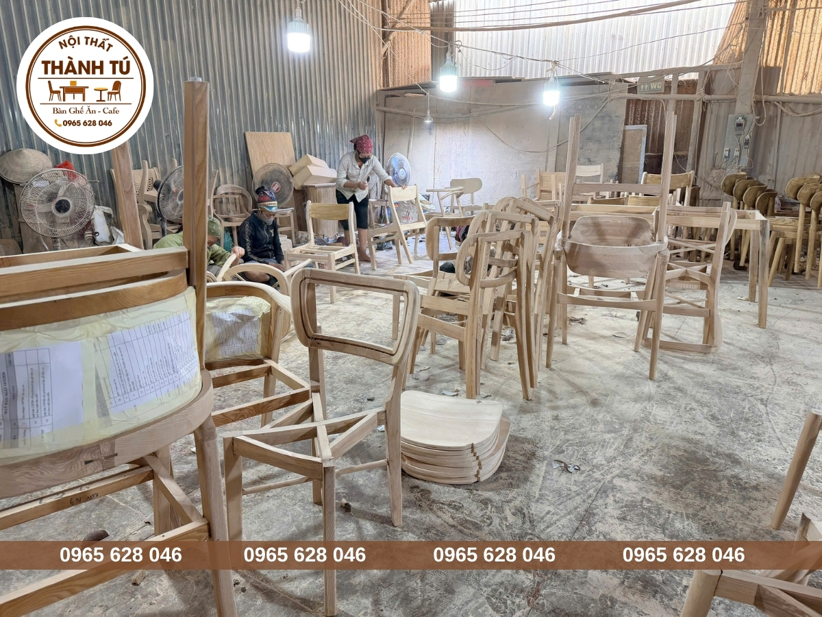 Bàn ghế trà sữa ở Long An gỗ cao cấp