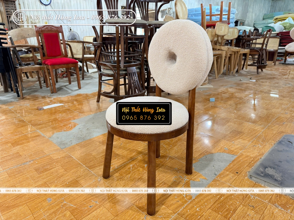 Ghế cafe donut lông cừu