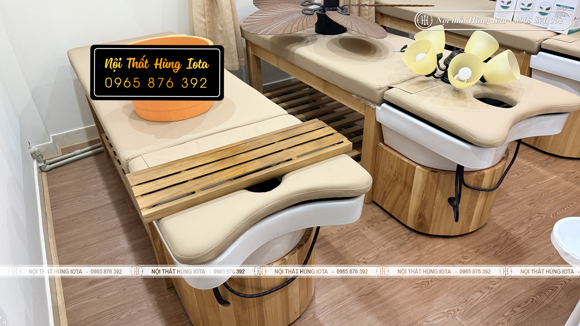 Lắp Đặt Giường Gội Đầu Vòm Nước Ở Tây Hồ Cho Hada Spa
