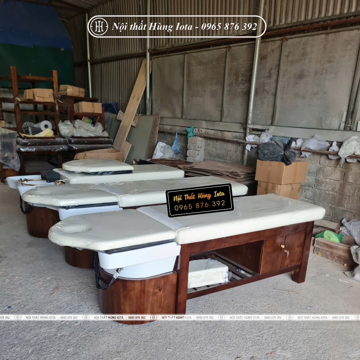 Xưởng sản xuất giường gội đầu bồn sứ ở TPHCM