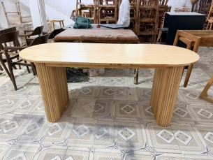 Thumb bàn gỗ mặt oval