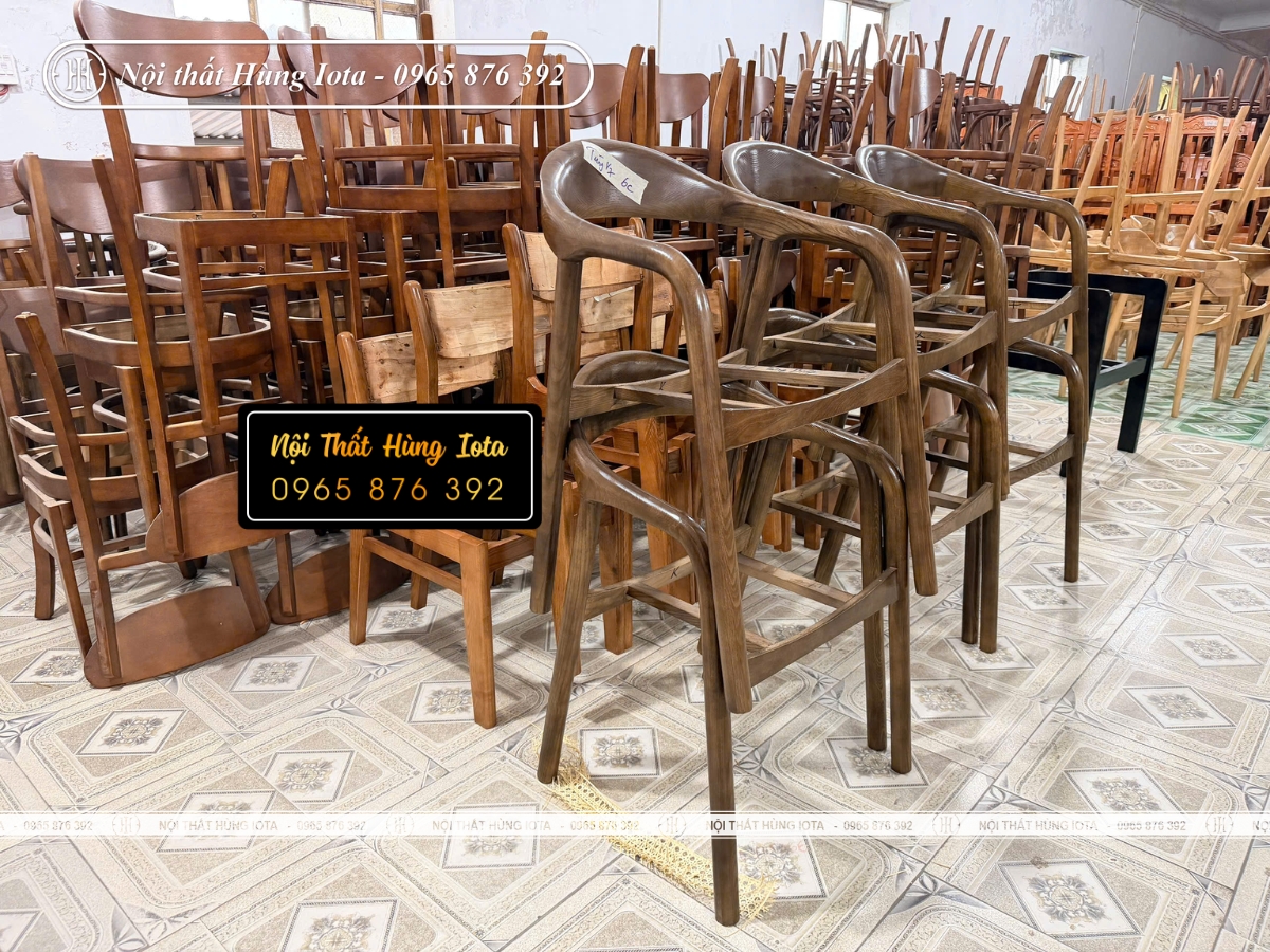 Xưởng sản xuất ghế cafe mộc
