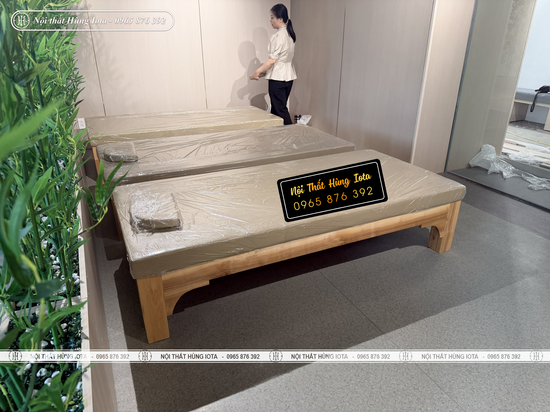 Xưởng sản xuất giường massage chân thấp theo yêu cầu