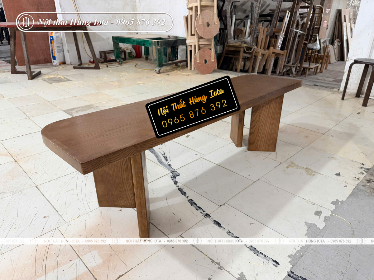 Ghế băng dài gỗ sồi