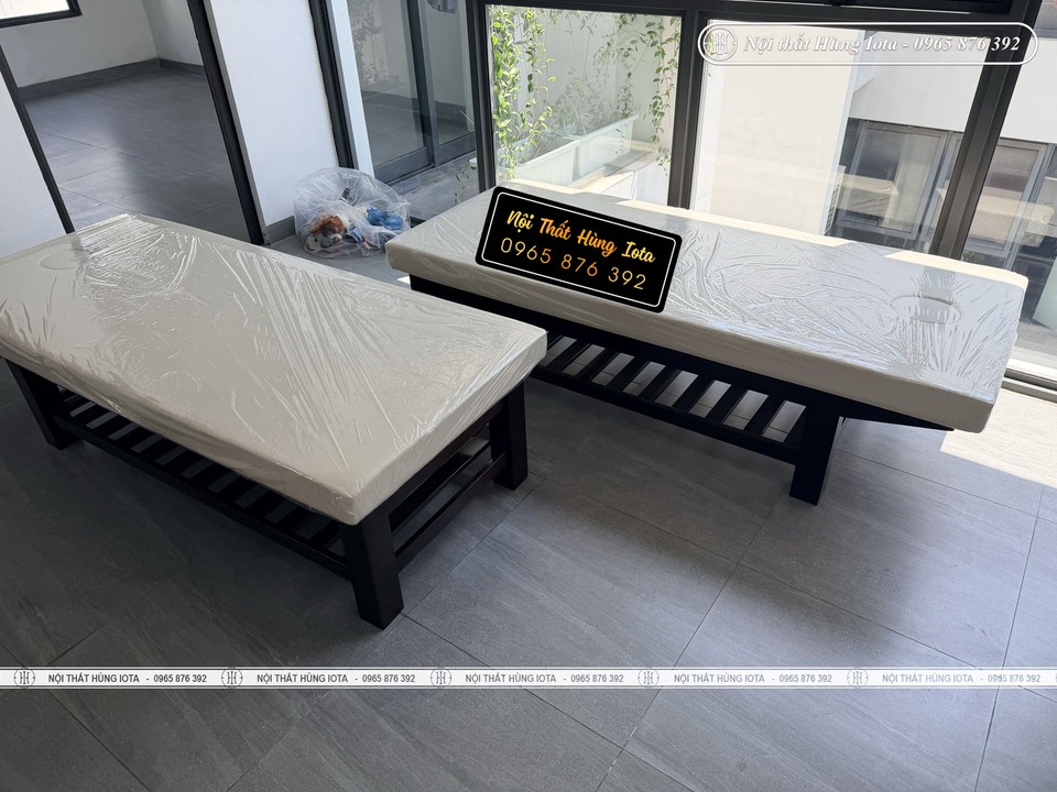 Giường spa đông y ở Hà Đông – Lắp đặt cho Phòng khám Cánh Sen Hồng